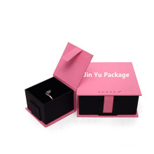 Simple Pink Wedding Gift Jewelry Packaging Box with Customized Logo